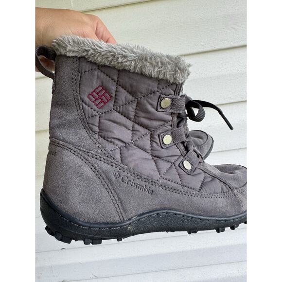 Columbia Minx Shorty Omni-Heat Winter Boot Waterproof Gray Quilted Size 6 Womens - Picture 2 of 14